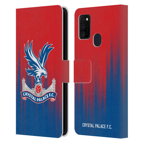Crystal Palace FC Crest Halftone Leather Book Wallet Case Cover For Samsung Galaxy M30s (2019)/M21 (2020)