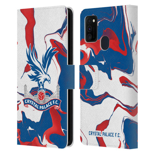 Crystal Palace FC Crest Marble Leather Book Wallet Case Cover For Samsung Galaxy M30s (2019)/M21 (2020)
