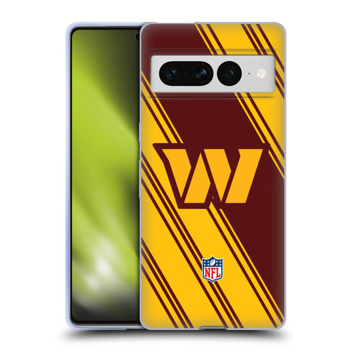 NFL Washington Football Team Artwork Stripes Soft Gel Case for Google Pixel 7 Pro