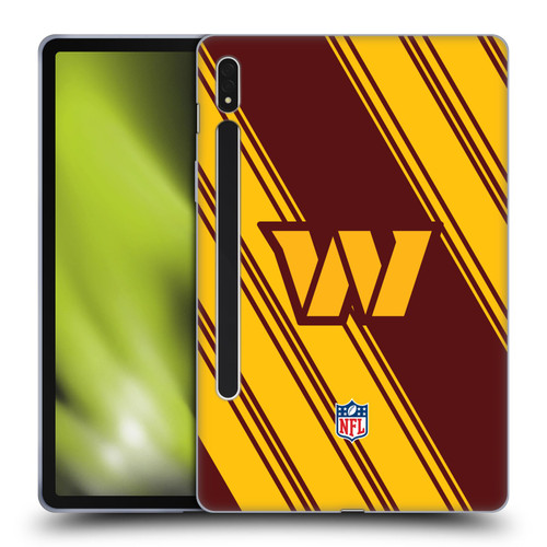 NFL Washington Football Team Artwork Stripes Soft Gel Case for Samsung Galaxy Tab S8