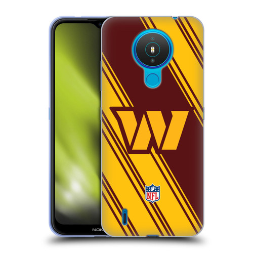 NFL Washington Football Team Artwork Stripes Soft Gel Case for Nokia 1.4