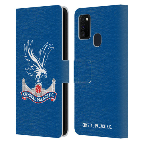 Crystal Palace FC Crest Plain Leather Book Wallet Case Cover For Samsung Galaxy M30s (2019)/M21 (2020)
