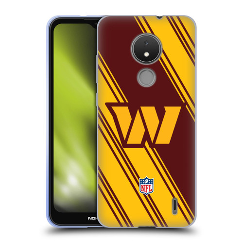 NFL Washington Football Team Artwork Stripes Soft Gel Case for Nokia C21