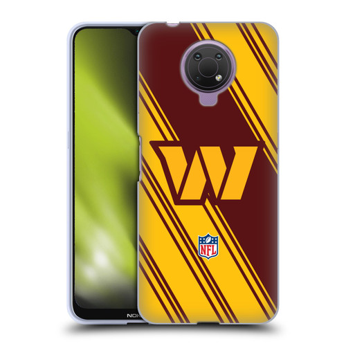 NFL Washington Football Team Artwork Stripes Soft Gel Case for Nokia G10