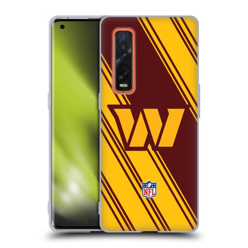 NFL Washington Football Team Artwork Stripes Soft Gel Case for OPPO Find X2 Pro 5G