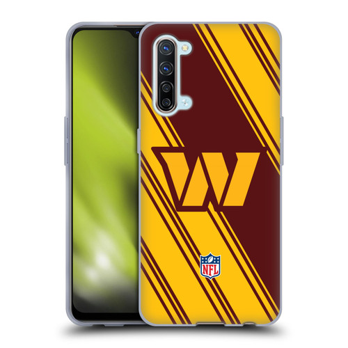 NFL Washington Football Team Artwork Stripes Soft Gel Case for OPPO Find X2 Lite 5G