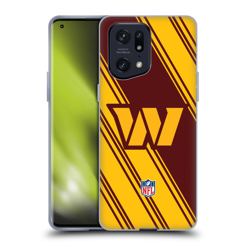 NFL Washington Football Team Artwork Stripes Soft Gel Case for OPPO Find X5 Pro