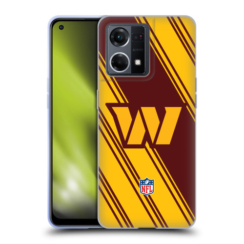 NFL Washington Football Team Artwork Stripes Soft Gel Case for OPPO Reno8 4G