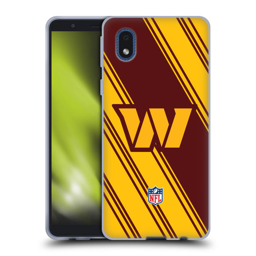 NFL Washington Football Team Artwork Stripes Soft Gel Case for Samsung Galaxy A01 Core (2020)