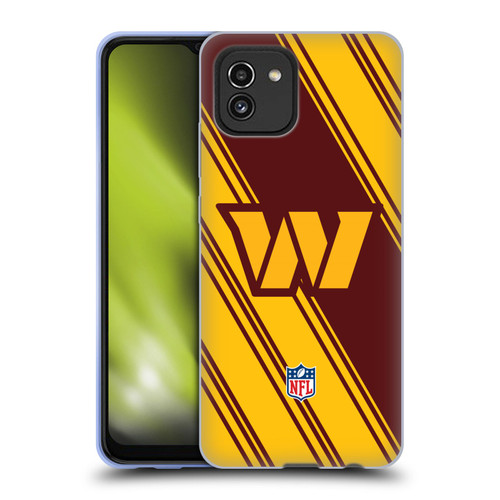 NFL Washington Football Team Artwork Stripes Soft Gel Case for Samsung Galaxy A03 (2021)