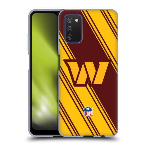 NFL Washington Football Team Artwork Stripes Soft Gel Case for Samsung Galaxy A03s (2021)