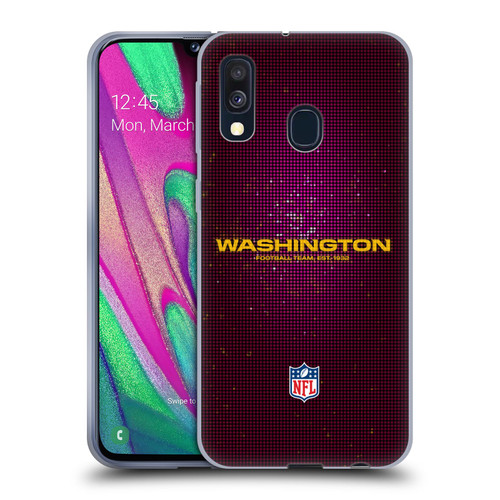 NFL Washington Football Team Artwork LED Soft Gel Case for Samsung Galaxy A40 (2019)