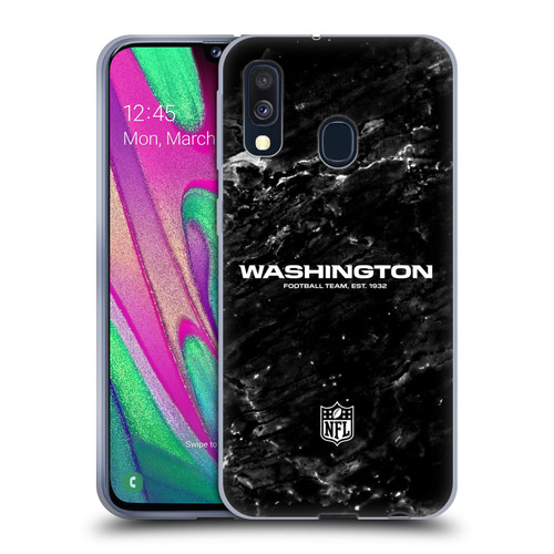 NFL Washington Football Team Artwork Marble Soft Gel Case for Samsung Galaxy A40 (2019)