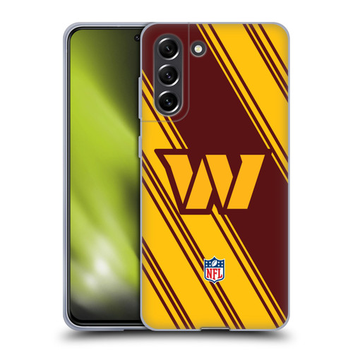 NFL Washington Football Team Artwork Stripes Soft Gel Case for Samsung Galaxy S21 FE 5G