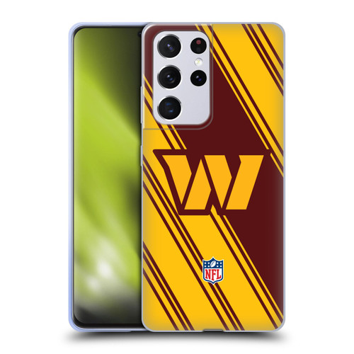 NFL Washington Football Team Artwork Stripes Soft Gel Case for Samsung Galaxy S21 Ultra 5G