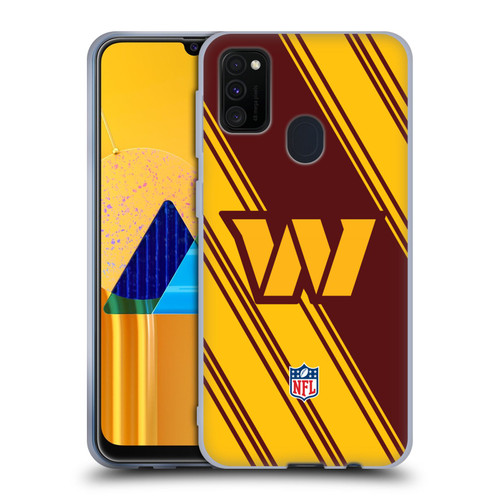 NFL Washington Football Team Artwork Stripes Soft Gel Case for Samsung Galaxy M30s (2019)/M21 (2020)