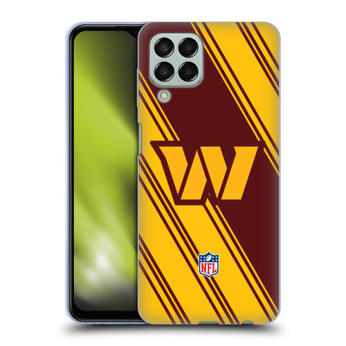 NFL Washington Football Team Artwork Stripes Soft Gel Case for Samsung Galaxy M33 (2022)