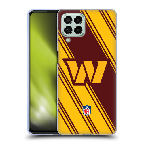 NFL Washington Football Team Artwork Stripes Soft Gel Case for Samsung Galaxy M53 (2022)