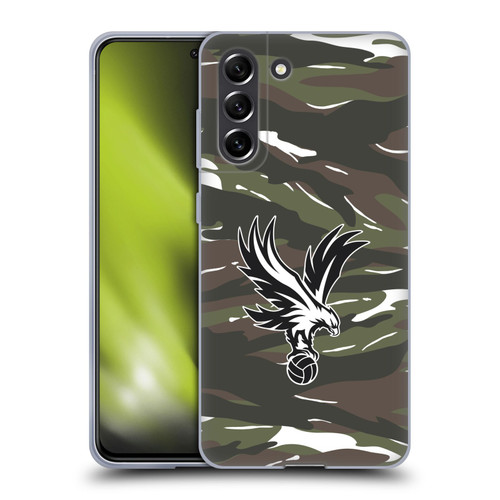 Crystal Palace FC Crest Woodland Camouflage Soft Gel Case for Samsung Galaxy S21 FE 5G