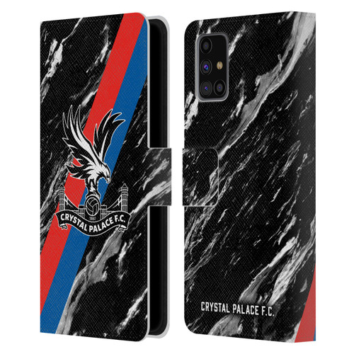 Crystal Palace FC Crest Black Marble Leather Book Wallet Case Cover For Samsung Galaxy M31s (2020)