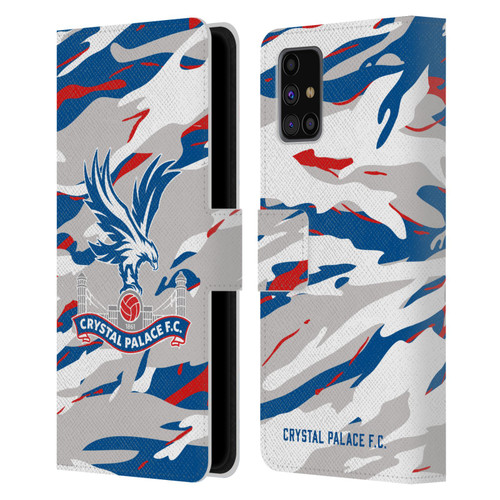 Crystal Palace FC Crest Camouflage Leather Book Wallet Case Cover For Samsung Galaxy M31s (2020)