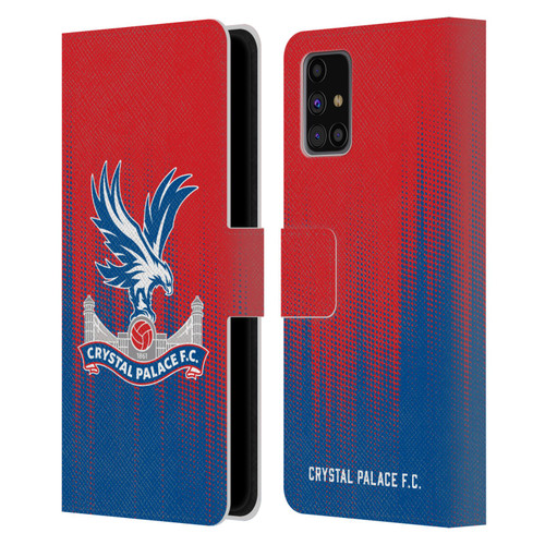 Crystal Palace FC Crest Halftone Leather Book Wallet Case Cover For Samsung Galaxy M31s (2020)