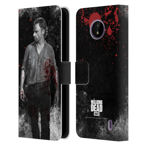 AMC The Walking Dead Gore Rick Grimes Leather Book Wallet Case Cover For Nokia C10 / C20