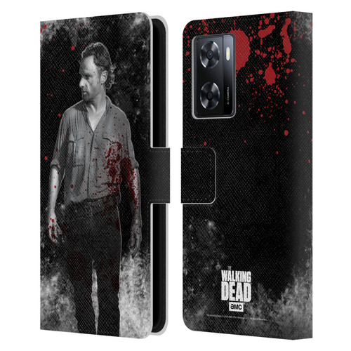 AMC The Walking Dead Gore Rick Grimes Leather Book Wallet Case Cover For OPPO A57s