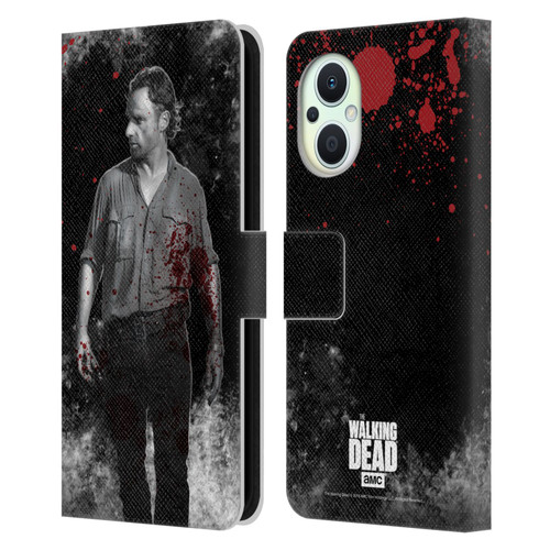 AMC The Walking Dead Gore Rick Grimes Leather Book Wallet Case Cover For OPPO Reno8 Lite