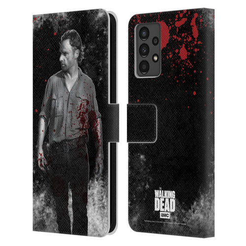AMC The Walking Dead Gore Rick Grimes Leather Book Wallet Case Cover For Samsung Galaxy A13 (2022)