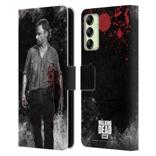 AMC The Walking Dead Gore Rick Grimes Leather Book Wallet Case Cover For Samsung Galaxy A14 5G