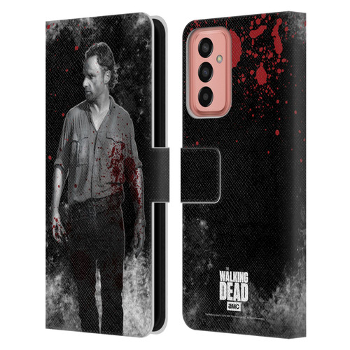 AMC The Walking Dead Gore Rick Grimes Leather Book Wallet Case Cover For Samsung Galaxy M13 (2022)