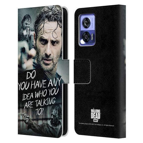 AMC The Walking Dead Rick Grimes Legacy Question Leather Book Wallet Case Cover For Motorola Edge 30 Neo 5G