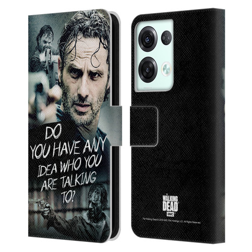 AMC The Walking Dead Rick Grimes Legacy Question Leather Book Wallet Case Cover For OPPO Reno8 Pro