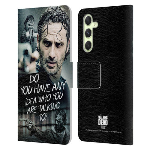 AMC The Walking Dead Rick Grimes Legacy Question Leather Book Wallet Case Cover For Samsung Galaxy A54 5G
