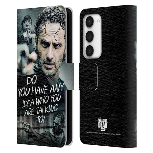 AMC The Walking Dead Rick Grimes Legacy Question Leather Book Wallet Case Cover For Samsung Galaxy S23 5G