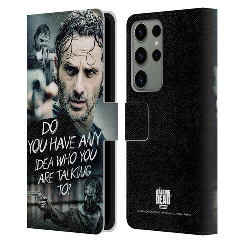 AMC The Walking Dead Rick Grimes Legacy Question Leather Book Wallet Case Cover For Samsung Galaxy S23 Ultra 5G