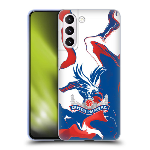 Crystal Palace FC Crest Marble Soft Gel Case for Samsung Galaxy S21+ 5G