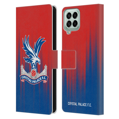Crystal Palace FC Crest Halftone Leather Book Wallet Case Cover For Samsung Galaxy M33 (2022)