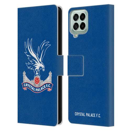 Crystal Palace FC Crest Plain Leather Book Wallet Case Cover For Samsung Galaxy M33 (2022)