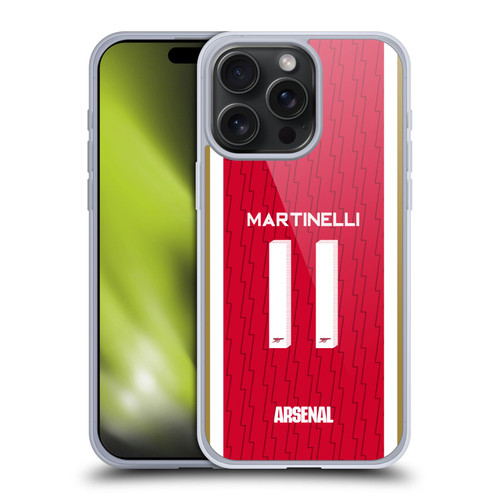 Arsenal FC 2023/24 Players Home Kit Gabriel Soft Gel Case for Apple iPhone 15 Pro Max