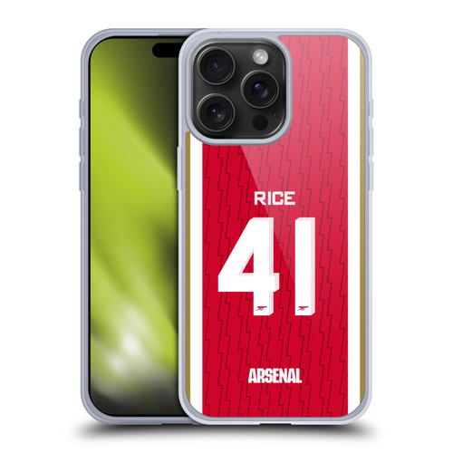 Arsenal FC 2023/24 Players Home Kit Declan Rice Soft Gel Case for Apple iPhone 15 Pro Max
