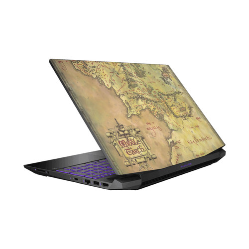 The Lord Of The Rings The Fellowship Of The Ring Graphic Art Map Of The Middle Earth Vinyl Sticker Skin Decal Cover for HP Pavilion 15.6" 15-dk0047TX