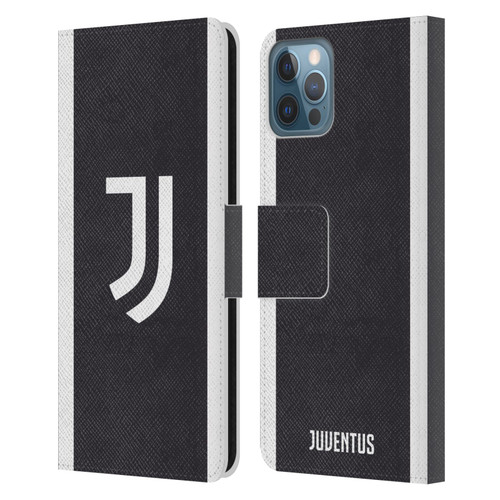 Juventus Football Club 2023/24 Match Kit Third Leather Book Wallet Case Cover For Apple iPhone 12 / iPhone 12 Pro