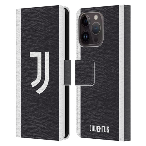Juventus Football Club 2023/24 Match Kit Third Leather Book Wallet Case Cover For Apple iPhone 15 Pro