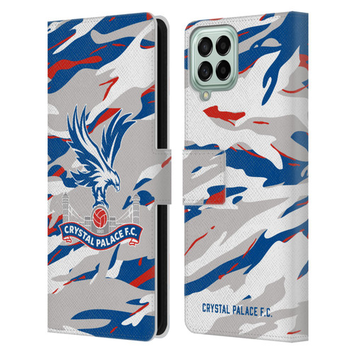 Crystal Palace FC Crest Camouflage Leather Book Wallet Case Cover For Samsung Galaxy M53 (2022)