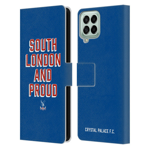 Crystal Palace FC Crest South London And Proud Leather Book Wallet Case Cover For Samsung Galaxy M53 (2022)
