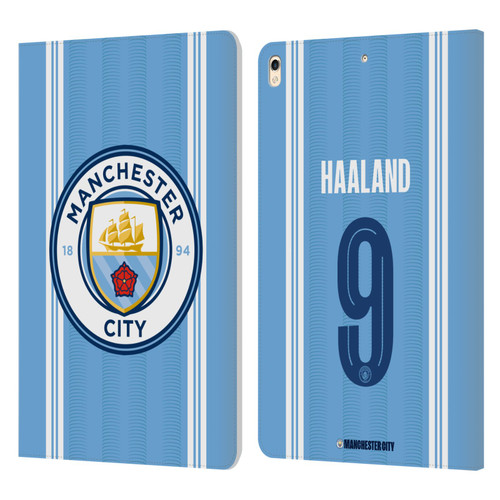 Manchester City Man City FC 2023/24 Players Home Kit Erling Haaland Leather Book Wallet Case Cover For Apple iPad Pro 10.5 (2017)