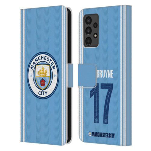 Manchester City Man City FC 2023/24 Players Home Kit Kevin De Bruyne Leather Book Wallet Case Cover For Samsung Galaxy A13 (2022)
