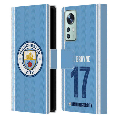 Manchester City Man City FC 2023/24 Players Home Kit Kevin De Bruyne Leather Book Wallet Case Cover For Xiaomi 12